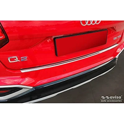 Immagine di Protezione paraurti Posteriore in Acciaio Inox Compatibile con Audi Q2 Facelift 2020