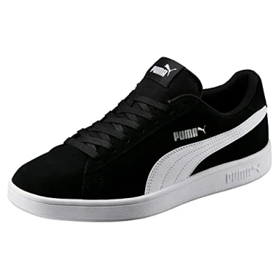 Immagine di Puma Unisex Smash V2 Scarpe da ginnastica, Schwarz Weiß Silber, 36 EU