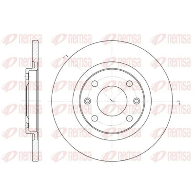 Immagine di REMSA 6536.00 Disco freno Assale anteriore 266, 266 13 4 pieno CITROËN: C3 II, I Hatchback, C4 II Cactus, PEUGEOT: Partner Combispace