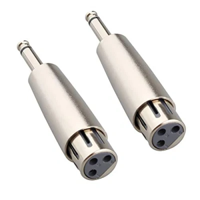 Immagine di Jopto 2PCS XLR a femmina 6,35 mm jack mono cavo accoppiatore adattatore 1/4&quot; maschio TRS Spina genere Changer F 3 pin femmina, connettore convertitore audio per microfono stereo