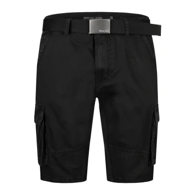 Immagine di Indicode Uomini Blixt Cargo Shorts Pantaloncini con 6 Tasche e Cintura in 100% Cotone Black S