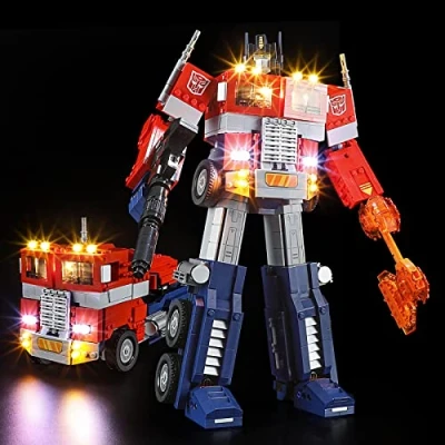 Immagine di YEABRICKS Kit Luci a LED per Lego 10302 Creator Expert Optimus Prime Modello da Costruire (Set NON Incluso)