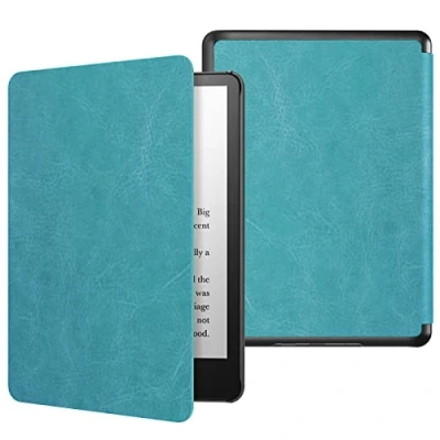Immagine di MoKo Custodia per Kindle Paperwhite 11ª generazione (modello 2021)，Schermo da 6,8&quot;, Protettiva in Policarbonato di Stile Semplice e Elegante, Celeste