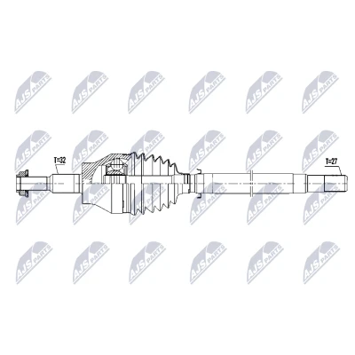 Immagine di NTY NPW CH 154 Albero motore / Semiasse Assale anteriore Sx 657mm