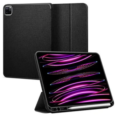 Immagine di Spigen Cover Urban Fit Compatibile con iPad PRO 12.9 polici 6 Generazione (2022) e 5 (2021) Supporto per Apple Pencil Nero