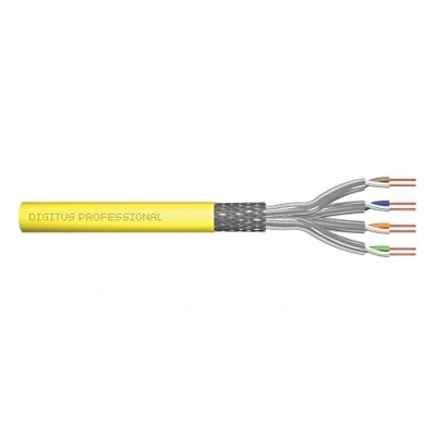 Immagine di Digitus DK 1743 A VH 10 Cavo di rete CAT 7a S/FTP 0.32 mm² Giallo 1000 m