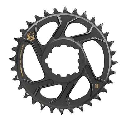 Immagine di Sram X SYNC 34T Ruota per Catena, a Installazione Diretta, in Alluminio, con 12 velocità, Colore: Nero, Spessore: 3 mm, Eagle, Gold Unisex Adulto, 6 mm Alum