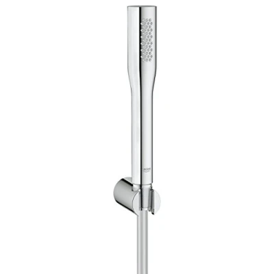 Immagine di Grohe 27369000 Euphoria Cosmopolitan Set Manopola Stick, Monogetto, Supporto a Parete Fisso, Flessibile Doccia 1.750Mm, Ecojoy, Cromo