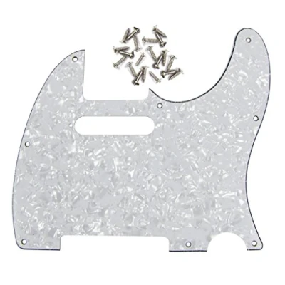 Immagine di IKN 8 fori 4 STi Bianco Perla TL Pickguard singolo bobina il collo foro taglio piastra Guardia con montaggio viti per la sostituzione della TE standard FD USA/Messico