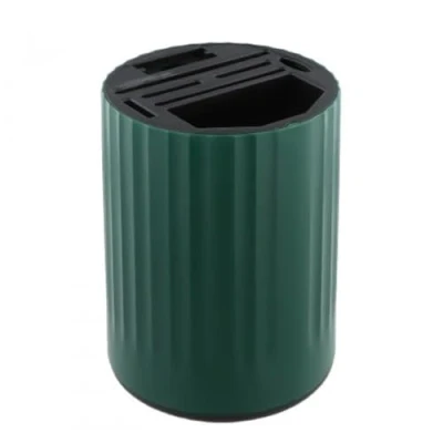 Immagine di Cozlly Portautensili Girevole a 360, Portacoltelli Rotondo, Ceppo Coltelli da Cucina, Organizer Cucina per Utensili e Posate, Porta Barile Bacchette Rotante (Bianco)