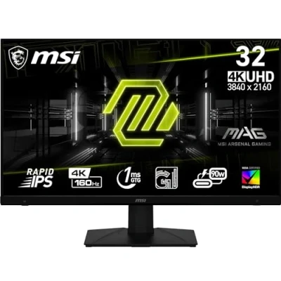 Immagine di MSI MAG 322UPF Monitor Gaming 32&quot; UHD Pannello IPS Rapid (3840 x 2160), 160 Hz / 1ms GtG, 125.7% sRGB, Design senza cornice, DisplayHDR 400 DP 1.4a, USB Type C, HDMI