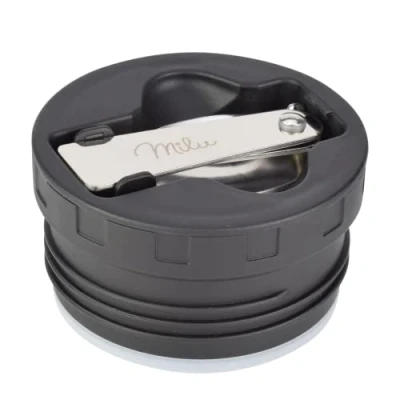 Immagine di Milu coperchio di ricambio per contenitore termico, 450 ml, 650 800 colore nero, interno con guarnizione e cucchiaio, senza BPA
