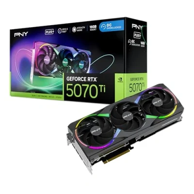 Immagine di PNY Scheda Grafica GEFORCE RTX™ 5070 Ti 16GB ARGB Overclocked Triple Fan Plus DLSS 4