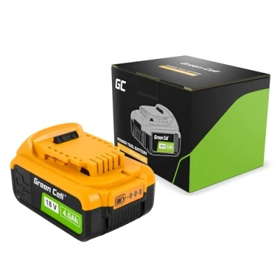 Immagine di Green Cell Batteria agli ioni di litio da 4 Ah 18 V 4000 mAh per DeWalt XR DCB182 DCB184 DCB200 DCB201 DCB180 DCB181 con indicatore carica della batteria, nessun effetto memoria