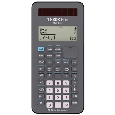 Immagine di Texas Instruments TI 30X Prio MathPrint™ Calcolatrice per la scuola Nero Display (cifre): 64 a batteria, energia solare