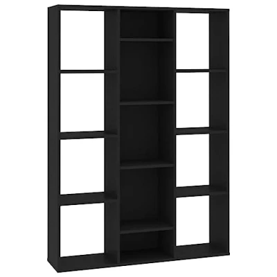Immagine di vidaXL Libreria/Divisorio Versatile Moderna Elegante Robusta Scaffali Espositore Parete Attrezzata Nero 100x24x140 cm in Truciolato