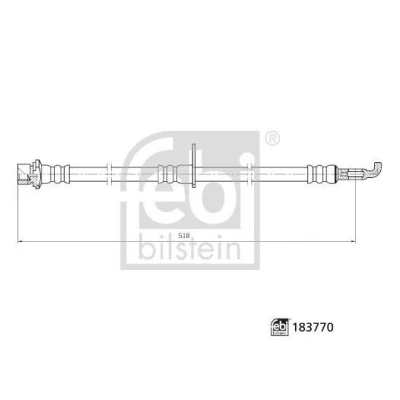 Immagine di FEBI BILSTEIN 183770 Tubi Freno Assale posteriore Dx 518