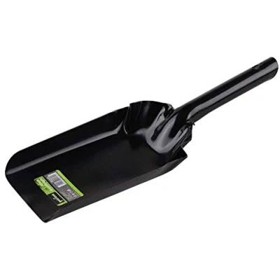 Immagine di Vetrineinrete® Paletta in metallo per carbone pala pulizia cenere camino caminetto stufa barbecue raccogli ceneri 33x10 cm 90162 C63
