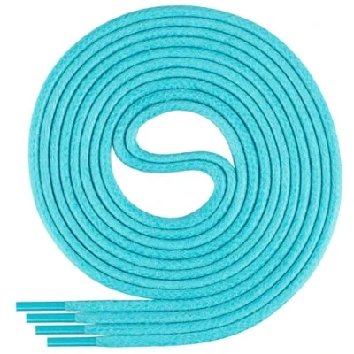 Immagine di Di Ficchiano, lacci cerati premium, rotondi per scarpe eleganti e in pelle, diametro 2 3 mm, lunghezza 45 120 cm, resistenti agli strappi, Adulti (unisex), turchese, 110 cm