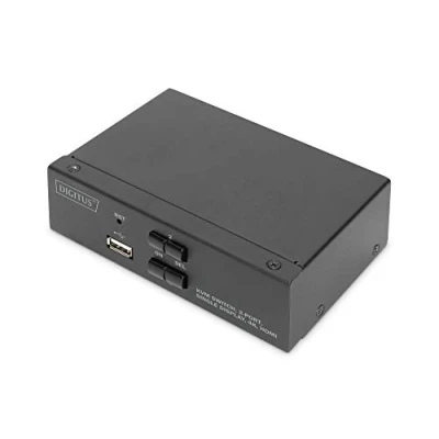 Immagine di Digitus DS 12870 2+1 Porta Switch KVM HDMI Telecomando, Tastiera 3840 x 2160 Pixel