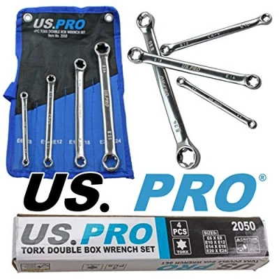 Immagine di US PRO Tools, set di 4 chiavi a stella doppia, E Torx/femmina, E6 E24 2050
