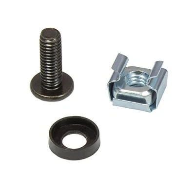 Immagine di Faconet® 20 viti di fissaggio da 6 mm, con rondella e dado a gabbia per server rack 19 pollici, colore nero