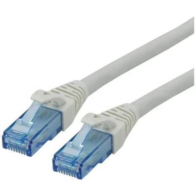Immagine di Roline 21.15.2702 RJ45 cavo di rete, patch CAT 6A U/UTP 2.00 m Grigio non schermato, Privo alogeni, Ritardante fiamma 1 pz.