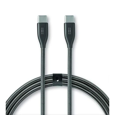 Immagine di aiino Helmet Cavo USB C a [Certificato MFI] 1m in Metallo, Carica Rapida e Sincronizzazione, Antinodo, Compatibile con iPhone 12 Mini/12/12 Pro/12 PRO Max/SE/11/11 Pro/11 Max Grigio