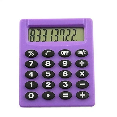 Immagine di POWERTOOL Calcolatrice tascabile, con tasca piccola, per scuola/bambini/casa/ufficio/infermieri, solare/batteria, completamente funzionale, display a 8 cifre, feste, regali, eventi, viola, 1 pezzo