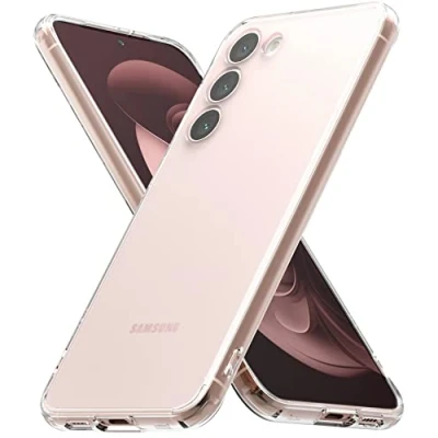 Immagine di Ringke Fusion Compatibile con Cover Samsung S23 Plus, Protezione da Ditate e Macchie, Custodia Antiurto Buon Grip Disegnato per Galaxy S23+ 5G Matte Clear