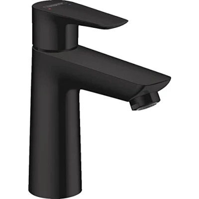 Immagine di hansgrohe Rubinetto Talis E (rubinetto con erogatore altezza 110 mm), miscelatore monocomando per lavabo, senza scarico di scarico, nero opaco
