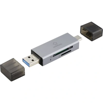 Immagine di Renkforce RF PCR 400 Lettore schede di memoria esterno USB A, C® Grigio Siderale
