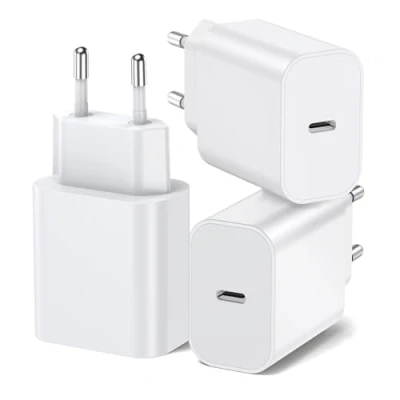 Immagine di BHHB, 3 Pack 20W Caricabatterie USB C Progettato Appositamente per i Phone Fast Charger Type con 16/15/14/13/12 Plus Pro Max Mini, iPad, Samsung Galaxy S24/23/22 Caricabatteria