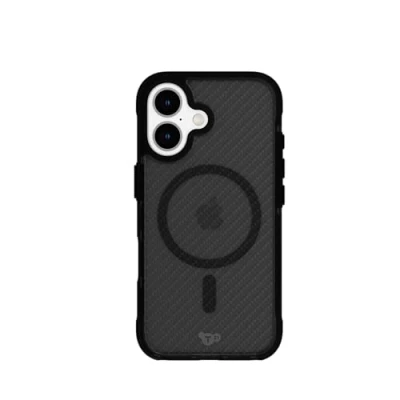 Immagine di tech21 EvoArmor Custodia protettiva per iPhone 16, compatibile con MagSafe, protezione dagli impatti 21x standard militare, testata in nero