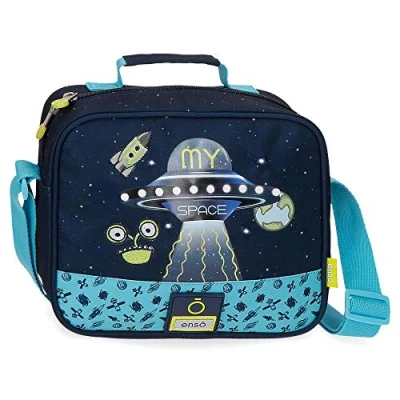 Immagine di Enso My Space Beauty case con tracolla blu 23 x 20 9 cm poliestere