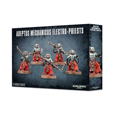 Immagine di Games Workshop 99120116009 Warhammer Action figure elettro sacerdoti Adeptus Mechanicus, 101,6 cm, colore: nero
