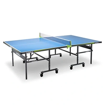 Immagine di JOOLA Rally Outdoor Tavolo da Ping Pong Professionale, Superficie Composita in Alluminio 6 mm, Resistente alle Intemperie, Pieghevole, Blu, 274 x 152,5 76 cm