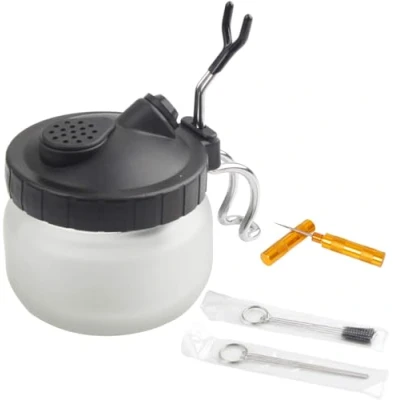 Immagine di Fengda BD 778 Kit di pulizia completo per aerografo, contenitore la con supporto, 5 spazzole, stecche, 1 ago