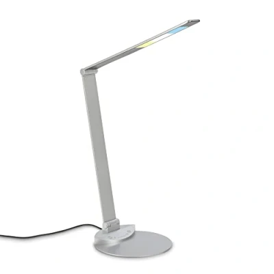Immagine di BRILONER lampada da tavolo a LED regolabile, orientabile, touch, temperatura di colore dimmerabile, color argento