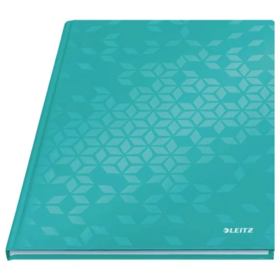 Immagine di Leitz WOW Quaderno a Righe per Appunti con Copertina Rigida, Formato A4, 160 Pagine, Carta 90 gr/mq Certificata FSC, Acquamarina, 46251051