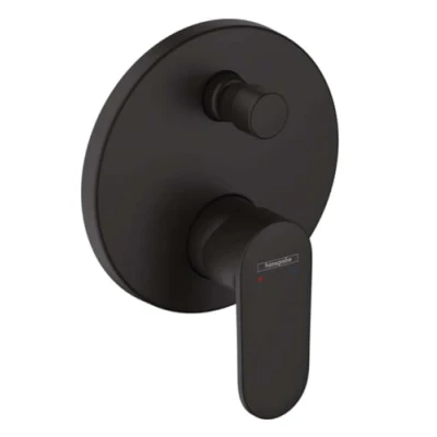 Immagine di hansgrohe Vernis Blend Miscelatore Monocomando Vasca ad Incasso con Valvola Antiriflusso (EN1717), Nero Opaco, 71467670