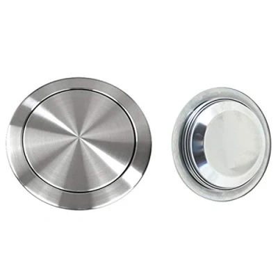 Immagine di Coperchio Con Patta Di Bilanciamento Per Cestino E Rifiuti Da Appoggio Incorporato Pattumiera Cucina in Acciaio Inossidabile Passacavo Incasso Bidone Della Spazzatura