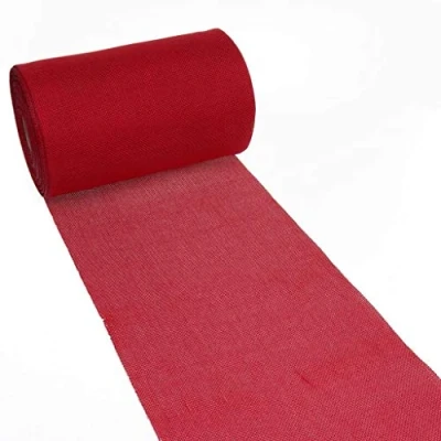 Immagine di Deko AS GmbH Runner da Tavolo Shabby Chic in Effetto Lino 20 cm Rosso Fluorescente 5 m 69 200 di 19