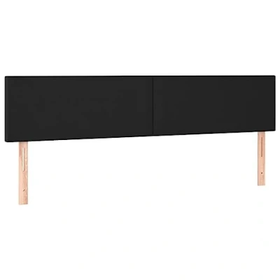 Immagine di vidaXL Testiera 2 pz Nera 80x5x78/88 cm in Similpelle