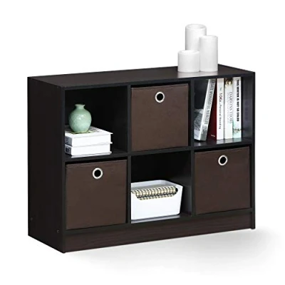 Immagine di Furinno Basic 3 x 2 Libreria con Scomparti, Noce Scuro