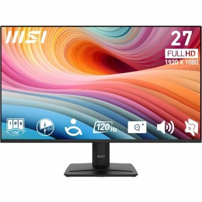 Immagine di MSI PRO MP275 E2 Monitor 27&quot; FHD Pannello IPS 1920 x 1080, 120 Hz, schermo a protezione degli occhi, altoparlanti integrati, regolabile in inclinazione Connessioni HDMI 2.0, DP (1.2a), D Sub (VGA)