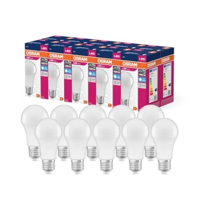 Immagine di 0 Valore a stella LED Classic A75 per presa E27, forma di pera, ven, 1055 lumen, bianco diurno, 6500k, sostituzione lampadine da 75 W convenzionali, non dimmerabile, confezione 10