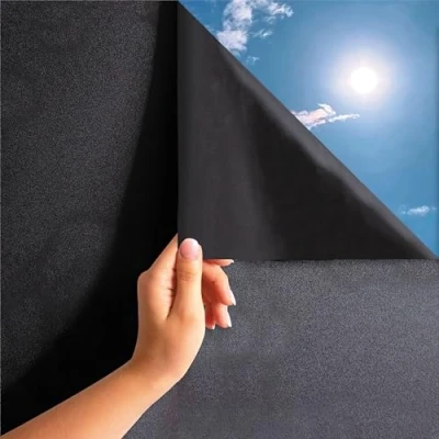 Immagine di MARAPON® pellicola autoadesiva per finestre, opaca, di colore nero, [0,445 x 50 m], con eBook suggerimenti professionali, oscurante elevata privacy, protettiva statica,