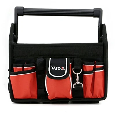 Immagine di Yato Borsa porta attrezzi con 17 scomparti, 33,5 x 21 28 cm, manico in alluminio, colore: Rosso/Nero