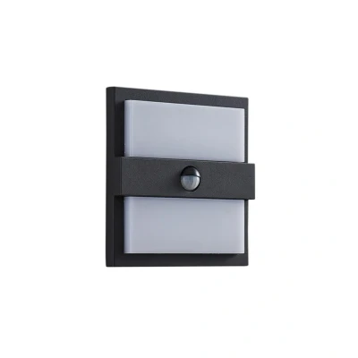 Immagine di Lucande Applique da esterni LED Gylfi, 20 cm, nero, sensore